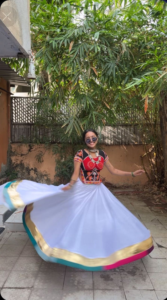 white kapda set
