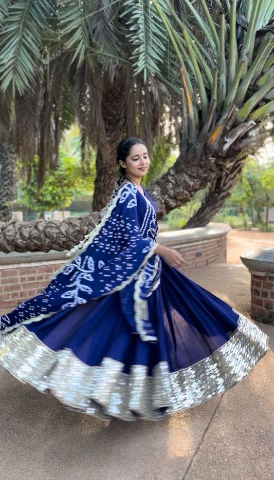 sundar blue lehenga