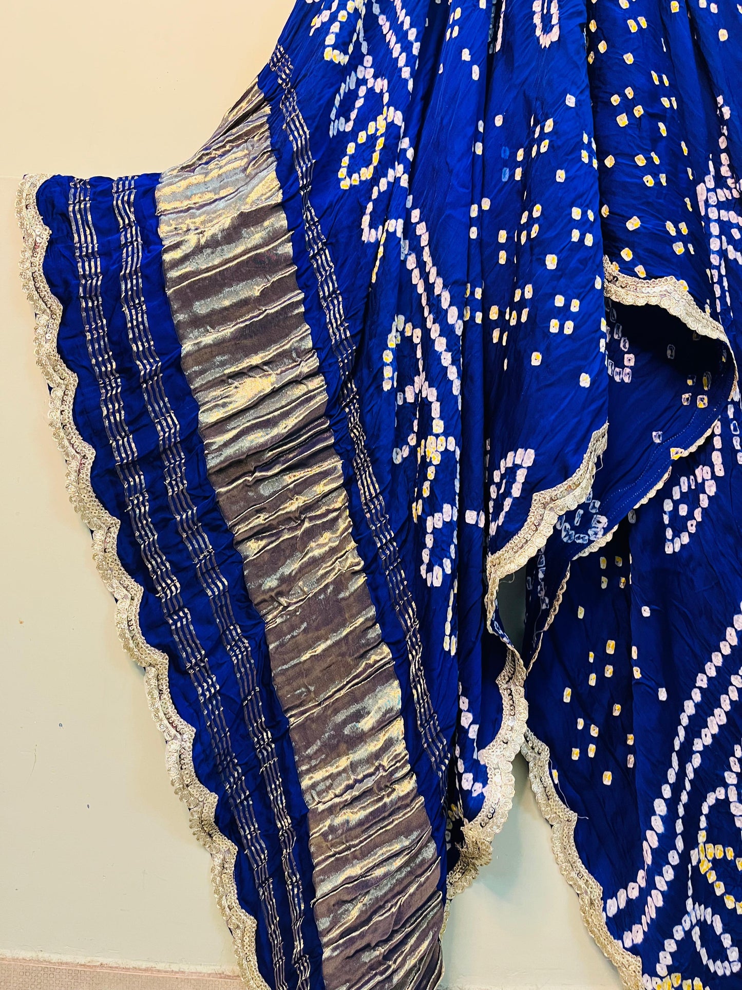 blue bandhani duptta